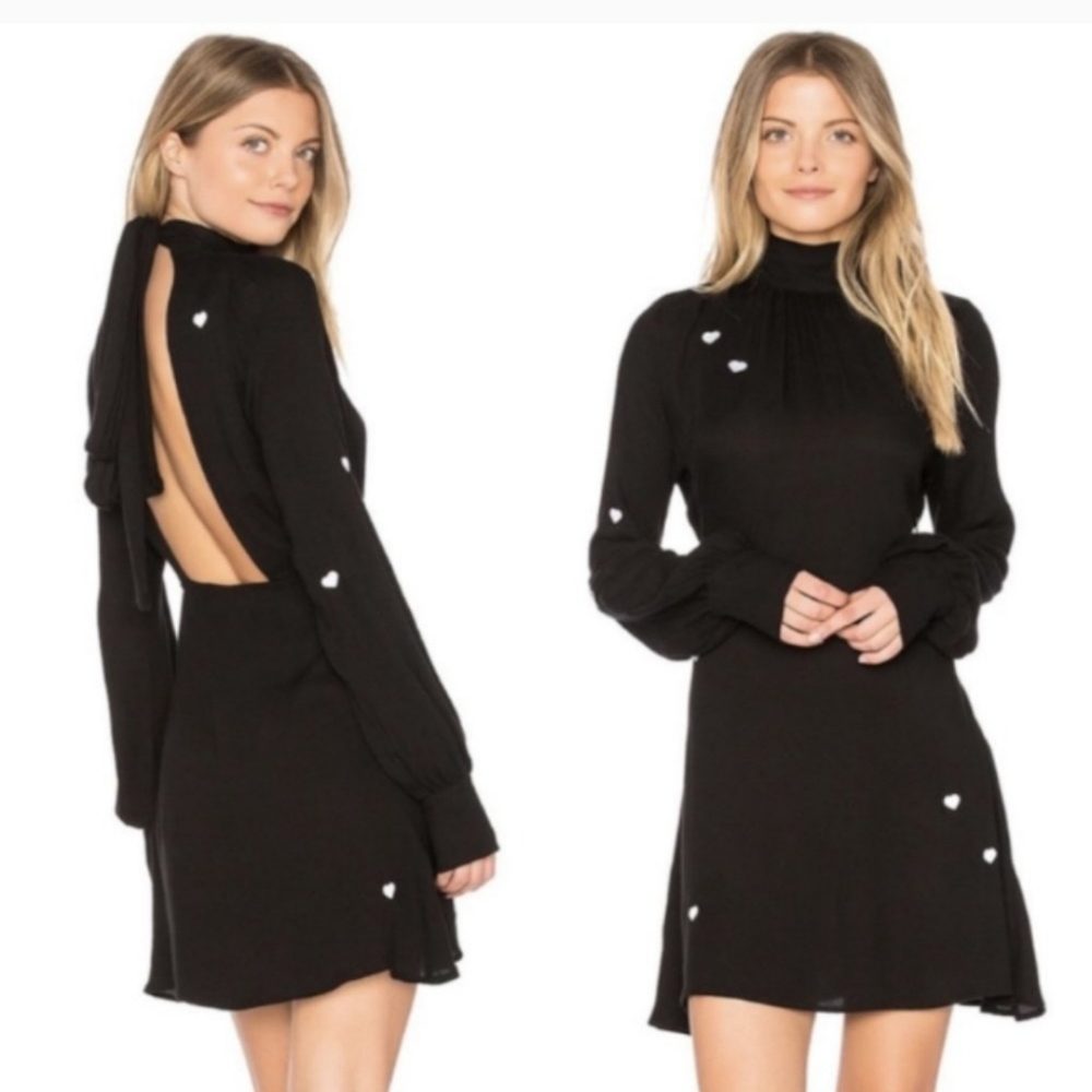 Wildfox Asperge Scattered Hearts Mini Dress M